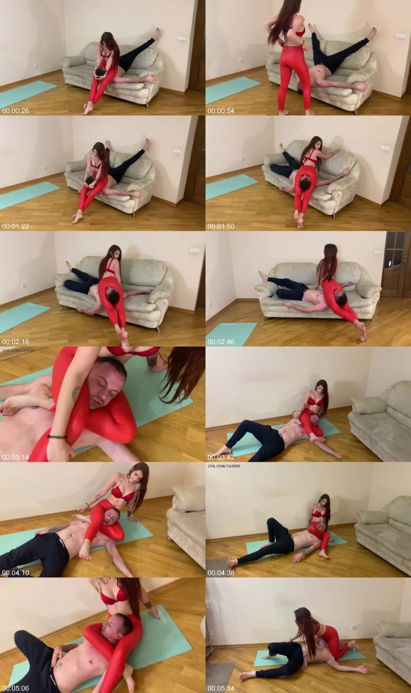 Petite Princess - Hard Mistress Sofi Tries Scissor Holds In Extreme Positions To Torment Her Slave [1080p]